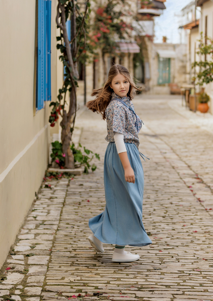 Denim Maxi Skirt