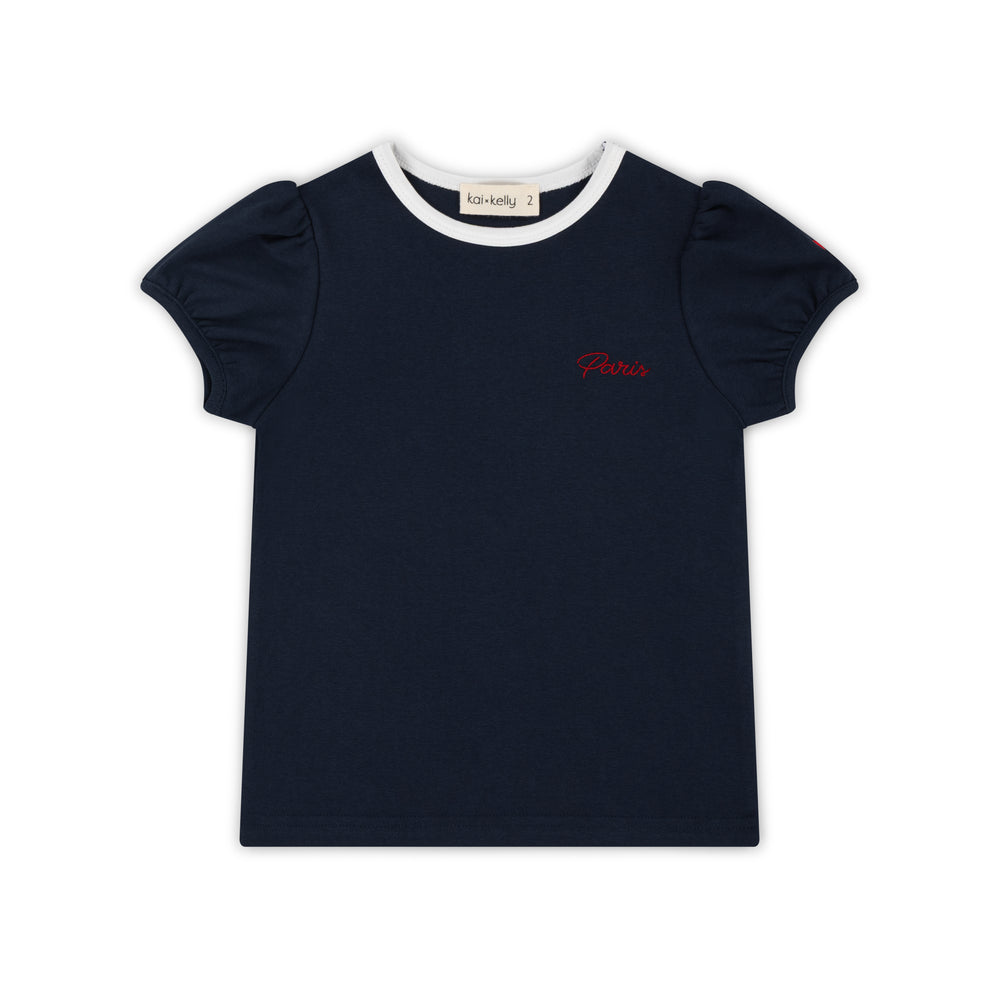 Petit Paris Motif Tee Girl Short Sleeve
