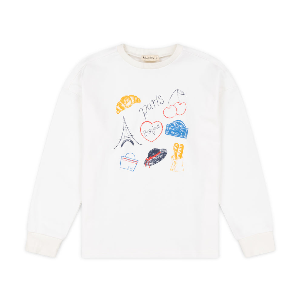 Petit Paris Girls Icon Sweatshirt Long Sleeve