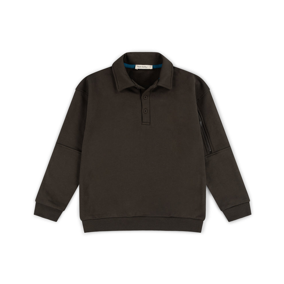 Between Lines Polo Sweatshirt