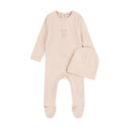 Cotton Character Footie And Beanie Set