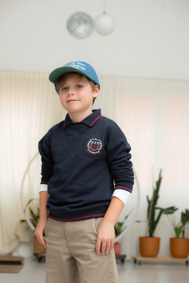 Varsity Collar Sweatshirt