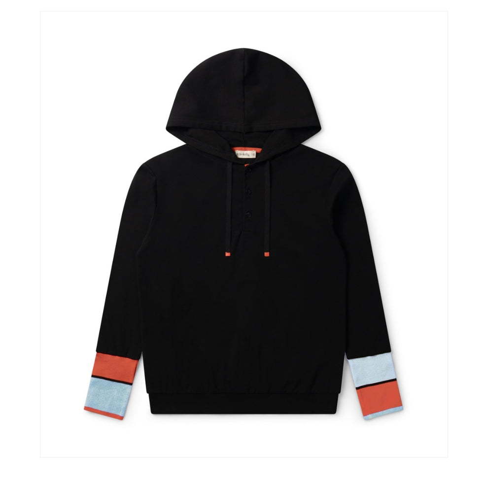 Colorblock Cuff Hoodie